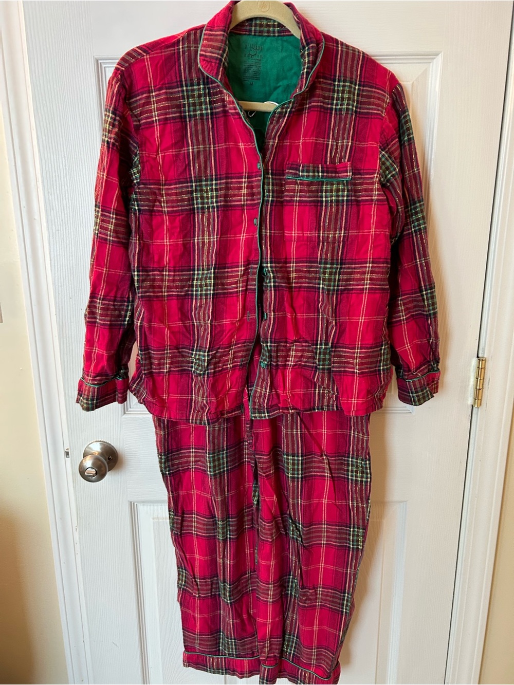 Gilligan & O'Malley Red Plaid Kids Flannel Pajama Set